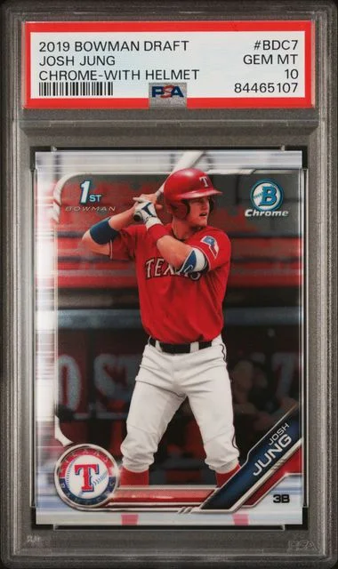 2019 Bowman Draft Josh Jung Rooki Chrome-With Helmet #BDC7 card image