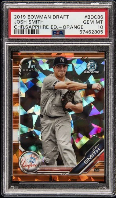 2019 Bowman Draft Josh Smith Chrome Sapphire Edition Orange #BDC-86 card image