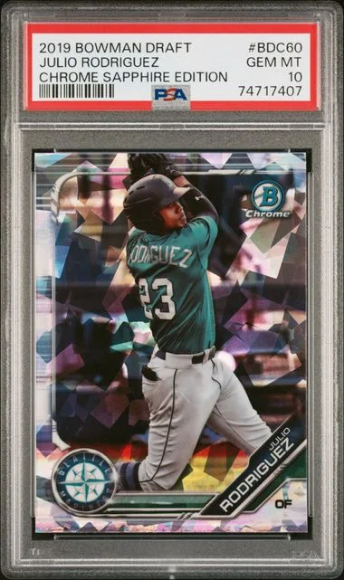2019 Bowman Draft Julio Rodriguez Chrome Sapphire Edition #BDC60 card image