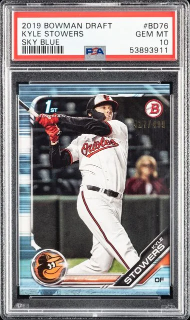 2019 Bowman Draft Kyle Stowers Sky Blue #BD76 card image