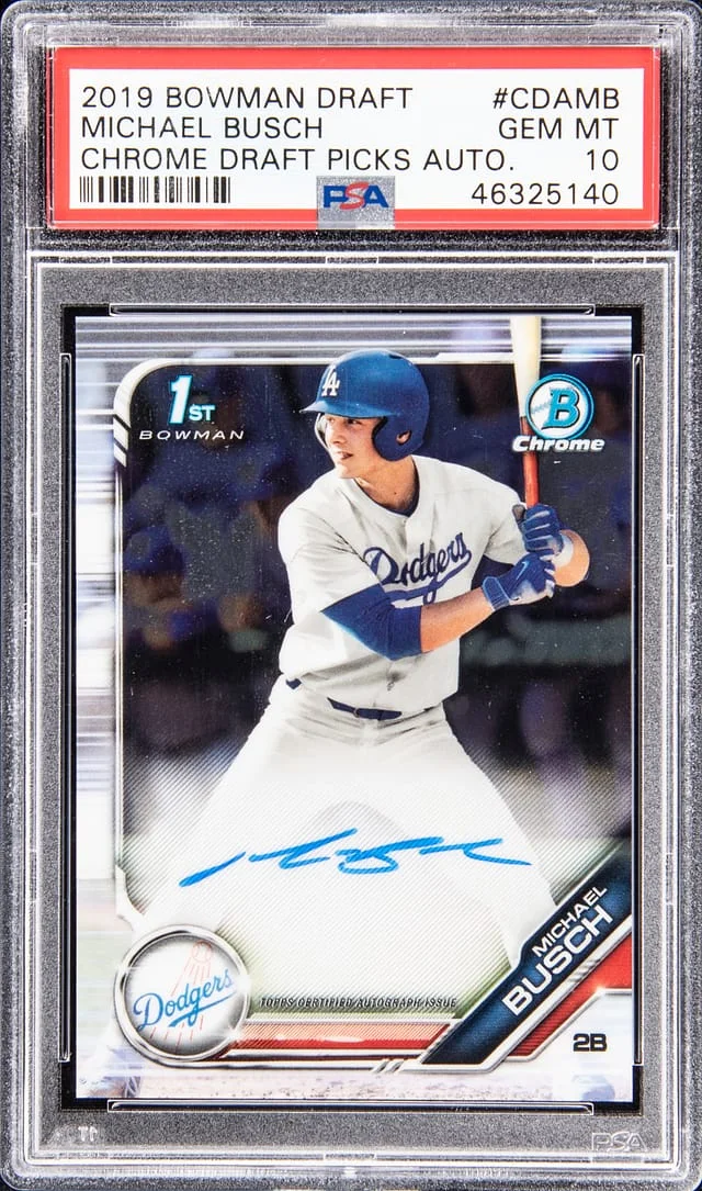2019 Bowman Draft Michael Busch Chrome Draft Picks Autograph #CDA-MB card image