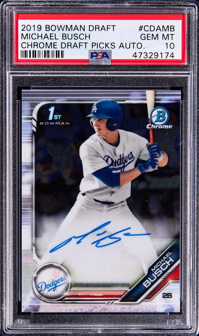 2019 Bowman Draft Michael Busch Chrome Draft Picks Autograph #CDAMB card image