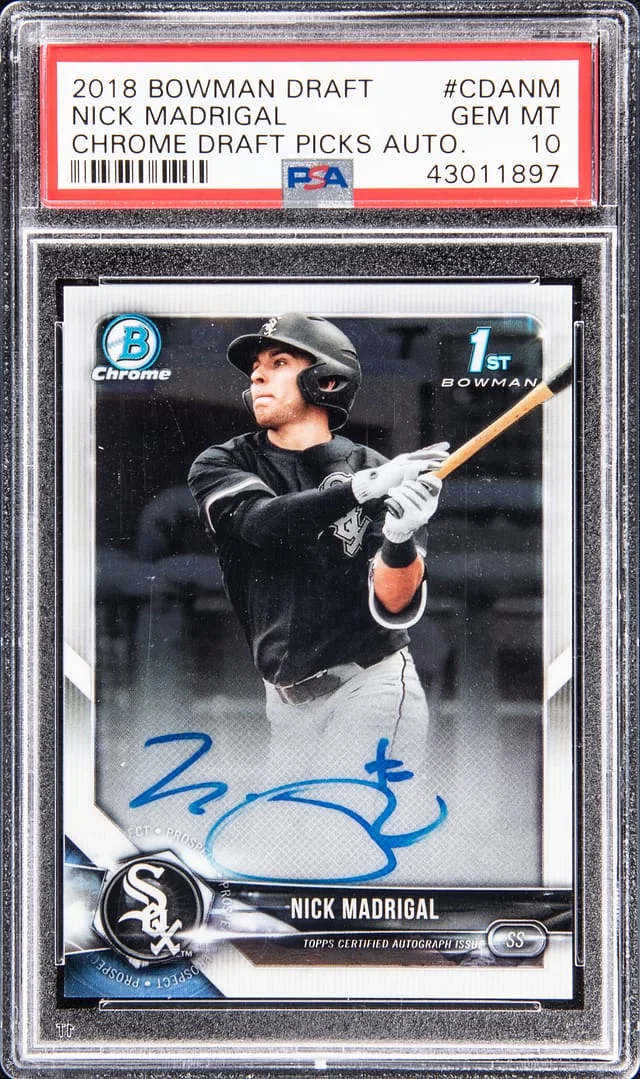 2019 Bowman Draft Nick Madrigal Chrome Draft Picks Autograph #CDA-NM card image