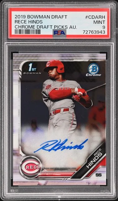 2019 Bowman Draft Rece Hinds Chrome Draft Picks Autograph #CDA-RH card image