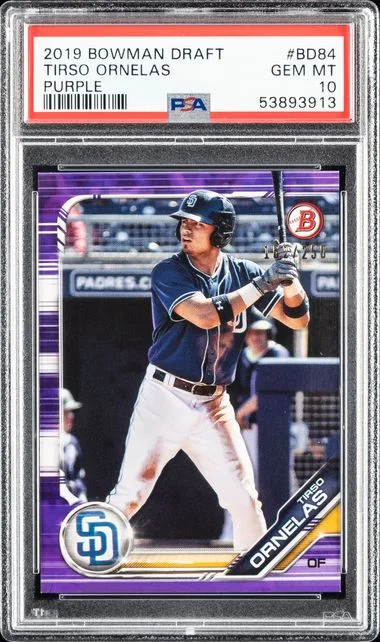 2019 Bowman Draft Tirso Ornelas Purple #BD84 card image