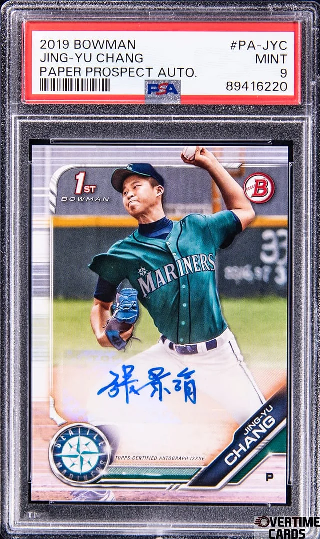 2019 Bowman Jing-Yu Chang Paper Prospect Autograph #PA-JYC card image