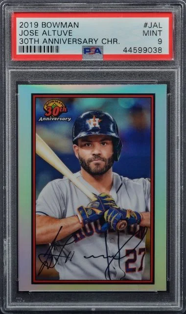 2019 Bowman Jose Altuve 30Th Anniversary Chrome #JAL card image