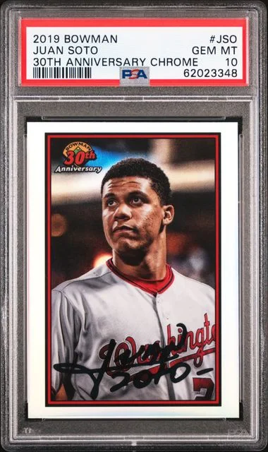 2019 Bowman Juan Soto 30Th Anniversary Chrome #JSO card image