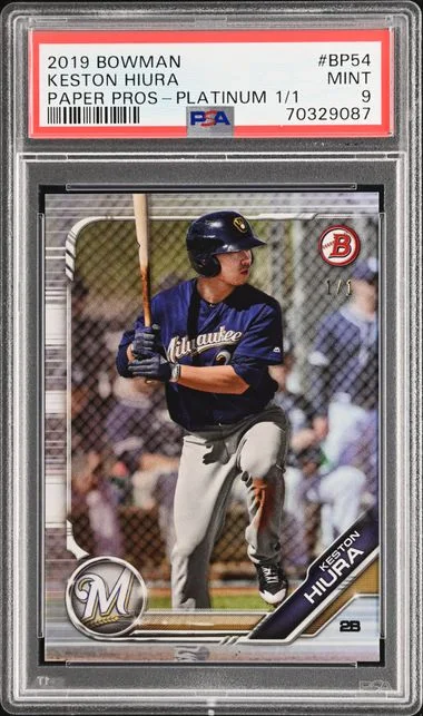 2019 Bowman Keston Hiura Paper Prospects Platinum #BP54 card image
