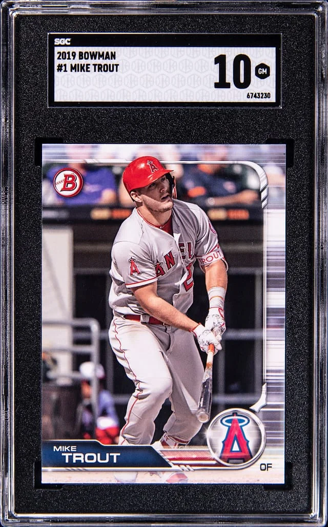 2019 Bowman Mike Trout #1 card image
