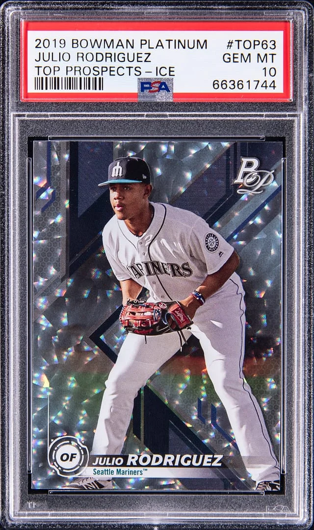 2019 Bowman Platinum Julio Rodriguez Top Prospects - Ice #TOP63 card image