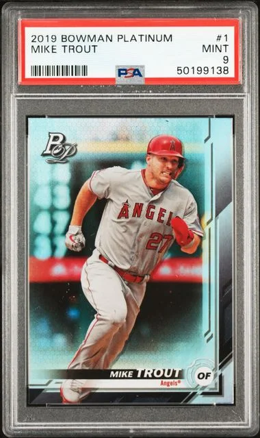 2019 Bowman Platinum Mike Trout #1 card image