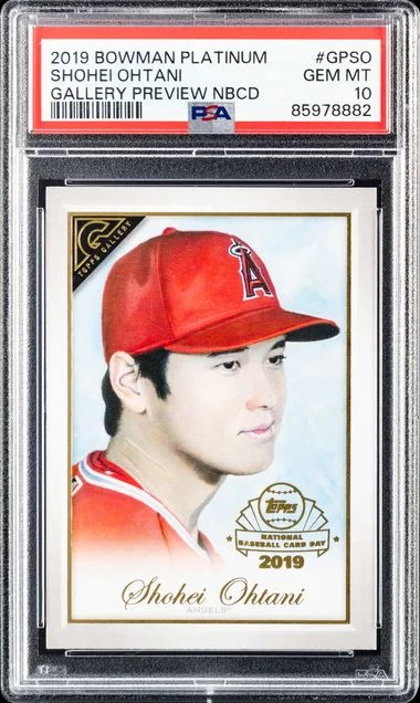 2019 Bowman Platinum Shohei Ohtani Gallery Preview National Baseball Card Day #GPSO card image