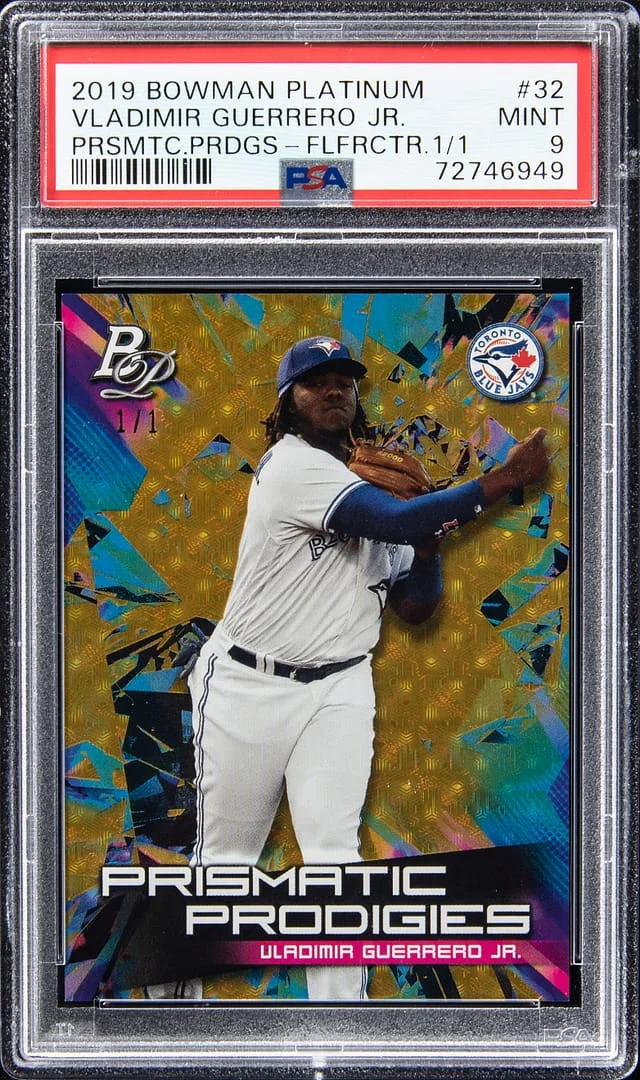 2019 Bowman Platinum Vladimir Guerrero Jr. Prismatic Prodigies Foilfractor #PPP-32 card image