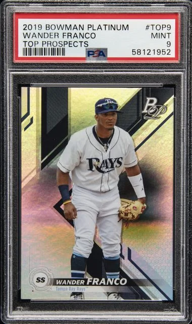 2019 Bowman Platinum Wander Franco Top Prospects #TOP9 card image