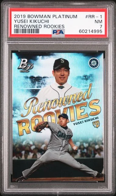 2019 Bowman Platinum Yusei Kikuchi Renowned Rookies #Rr-1 card image