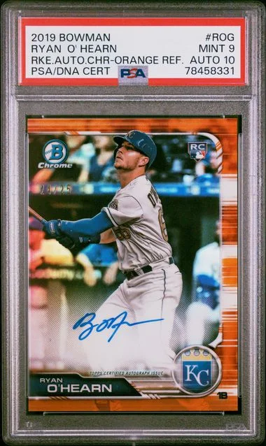 2019 Bowman Ryan O'Hearn Autographs Chrome Orange Refractor #ROG card image