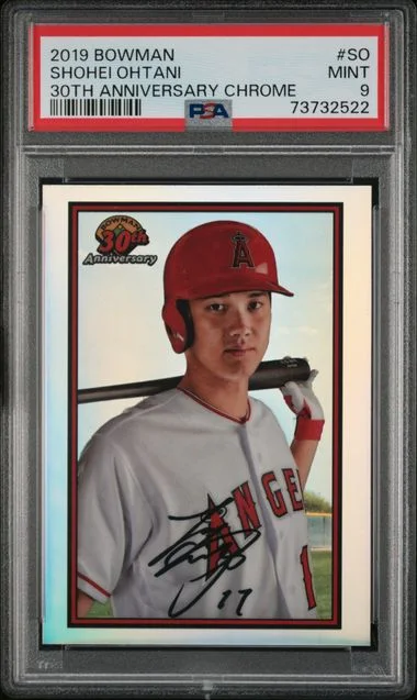 2019 Bowman Shohei Ohtani 30th Anniversary Chrome #SO card image
