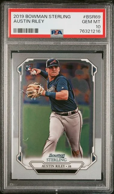 2019 Bowman Sterling Austin Riley #BSR-69 card image