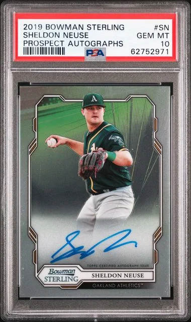 2019 Bowman Sterling Sheldon Neuse Prospect Autographs #SN card image