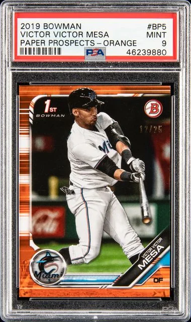 2019 Bowman Victor Victor Mesa Paper Prospects Orange #Bp5 card image