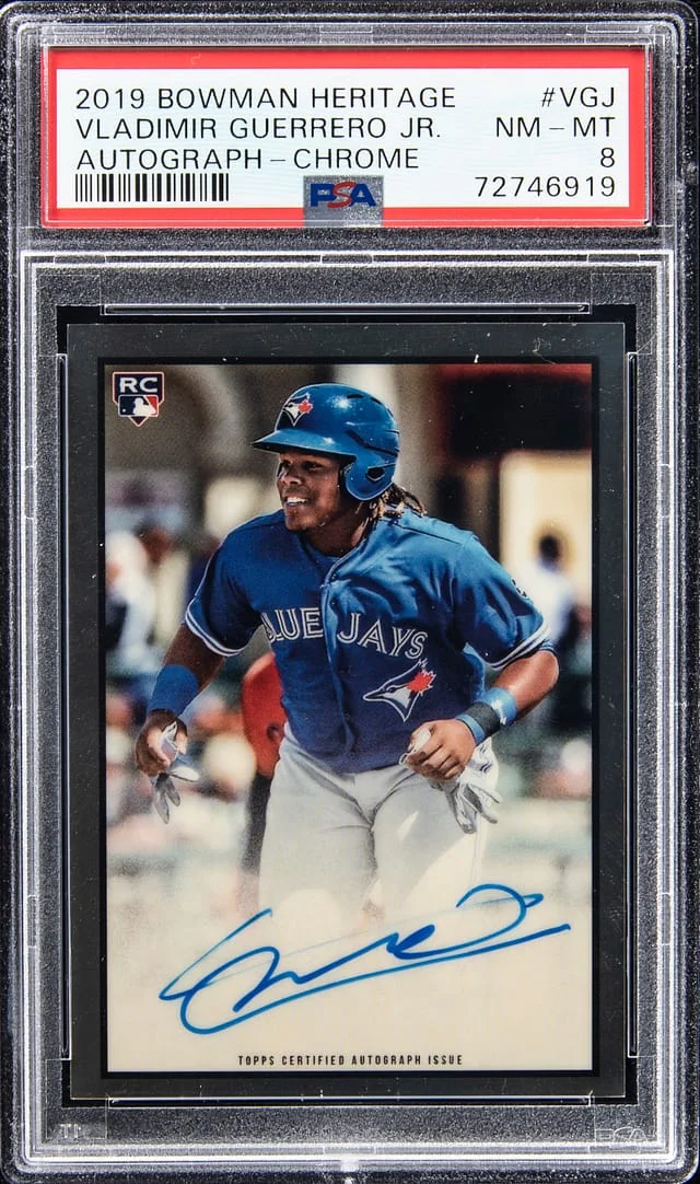 2019 Bowman Vladimir Guerrero Jr. Heritage Autograph Chrome #53RA-VGJ card image