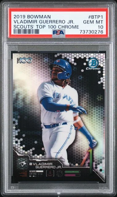 2019 Bowman Vladimir Guerrero Jr. Scouts Top 100 Chrome #BTP-1 card image