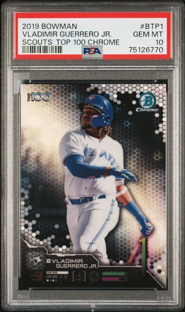 2019 Bowman Vladimir Guerrero Jr. Scouts' Top 100 Chrome #Btp1 card image