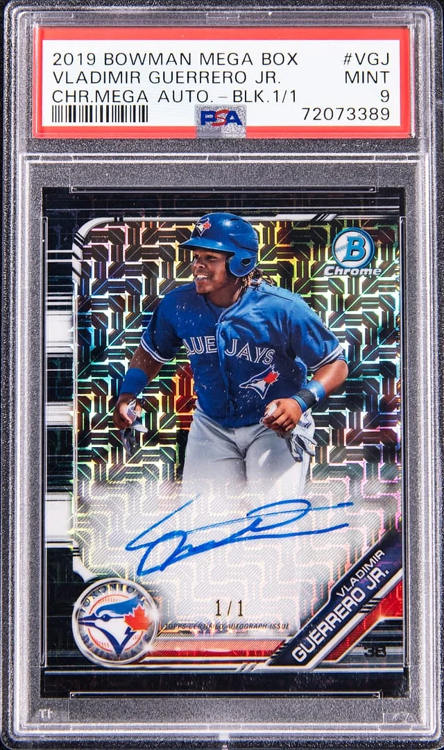 2019 Bowman Vladimir Guerrero Jr. Mega Box Chrome Mega Autographs Black #VGJ card image
