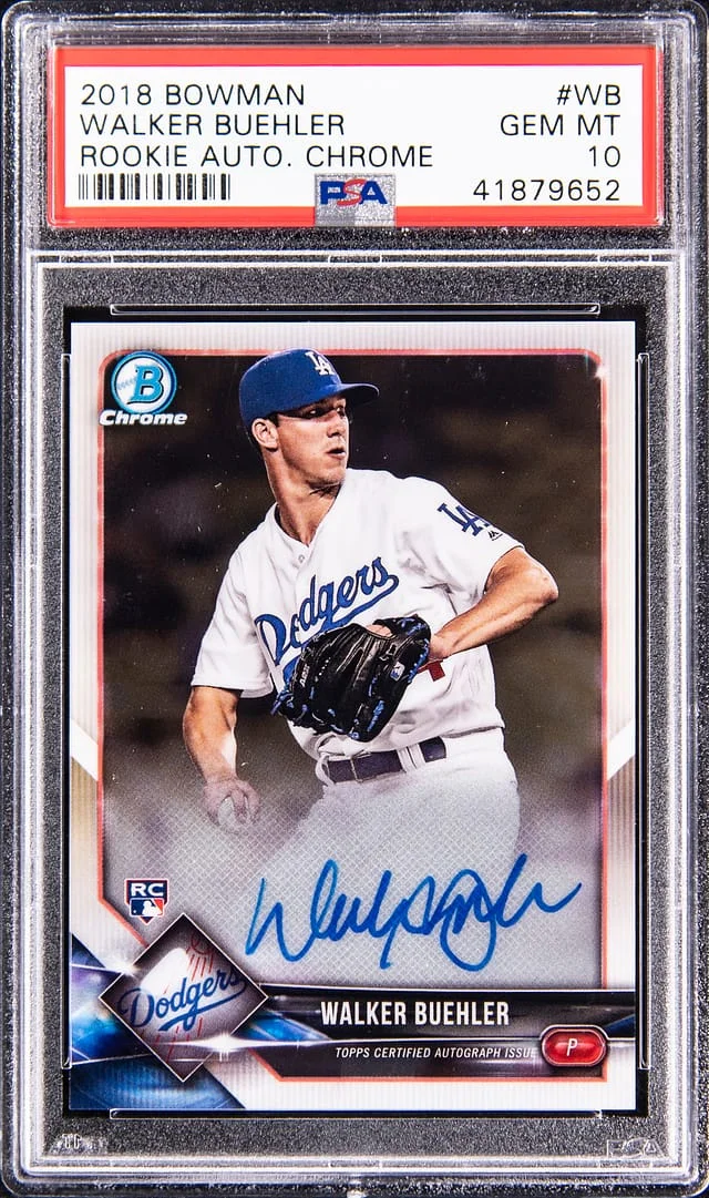 2019 Bowman Walker Buehler Autograph Chrome #WB card image