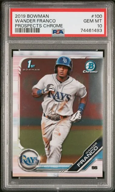 2019 Bowman Wander Franco Mega Box Chrome Running #BCP-100 card image