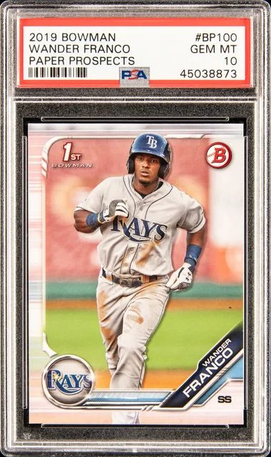 2019 Bowman Wander Franco Paper Prospects #Bp100 card image