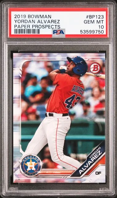 2019 Bowman Yordan Alvarez Paper Prospects #Bp123 card image