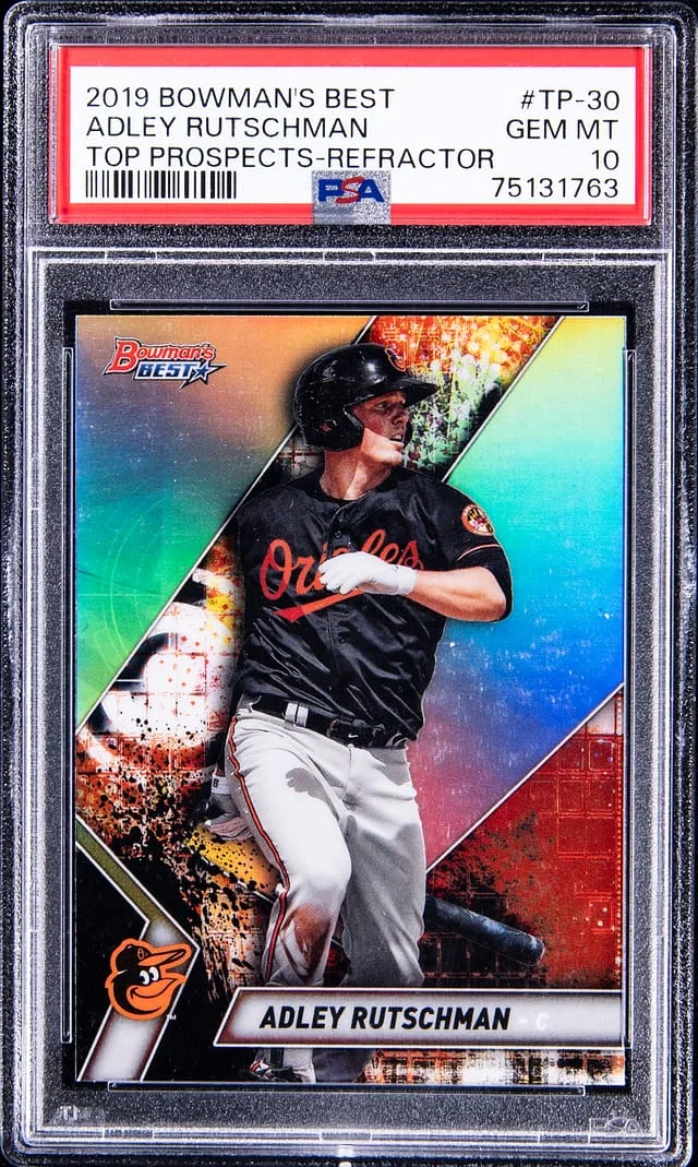 2019 Bowman's Best Adley Rutschman Top Prospects Refractor #TP-30 card image