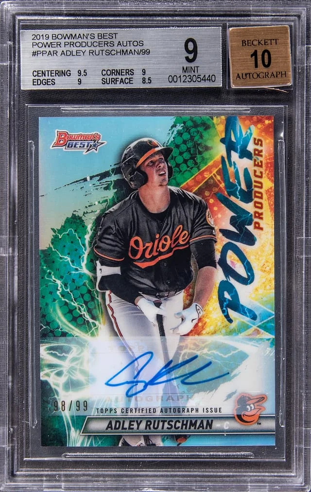 2019 Bowman's Best Adley Rutshcman Power Producers Autographs #PP-AR card image