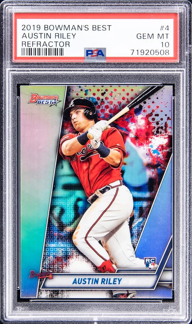 2019 Bowman's Best Austin Riley Refractor #4 card image