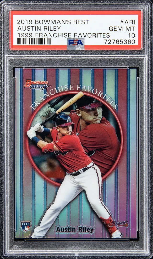 2019 Bowman's Best Austin Riley 1999 Franchise Favorites #ARI card image