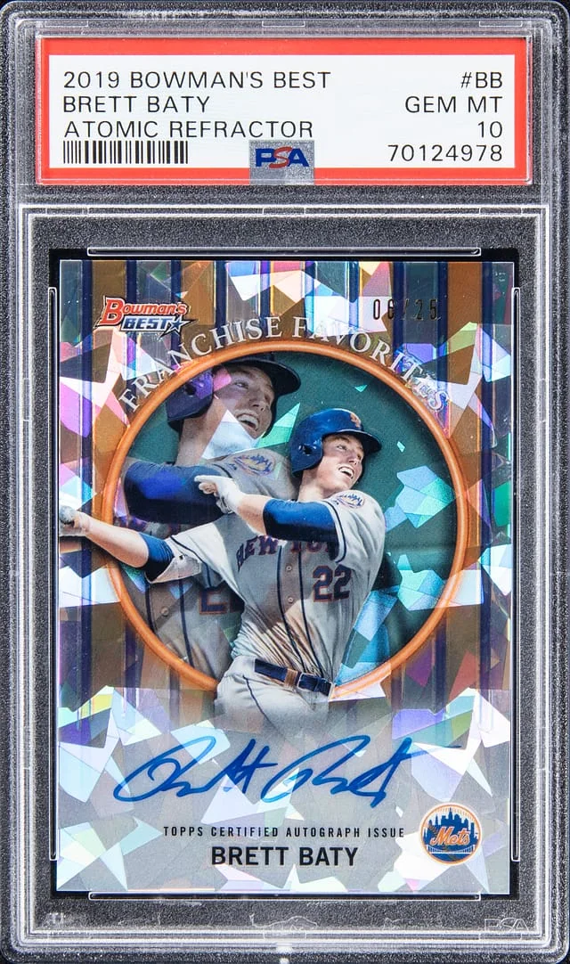 2019 Bowman's Best Brett Baty Atomic Refractor #99FA-BB card image