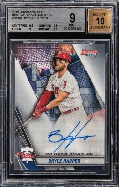 2019 Bowman's Best Bryce Harper Of 2019 Autographs #B19-BH card image