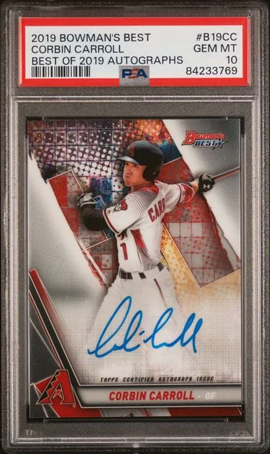 2019 Bowman's Best Corbin Carroll Best Of 2019 Autographs #B19CC card image