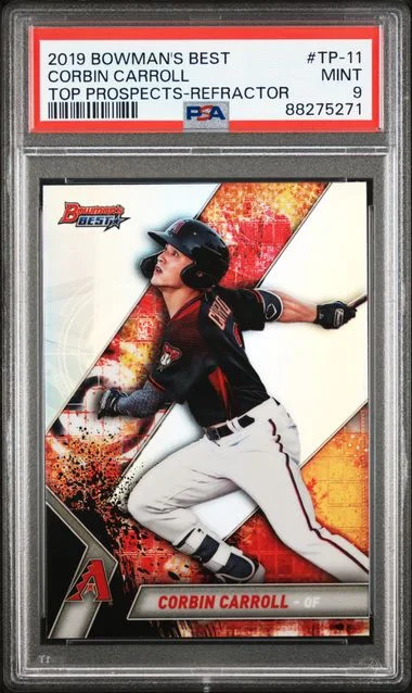 2019 Bowman's Best Corbin Carroll Top Prospects Refractor #TP-11 card image