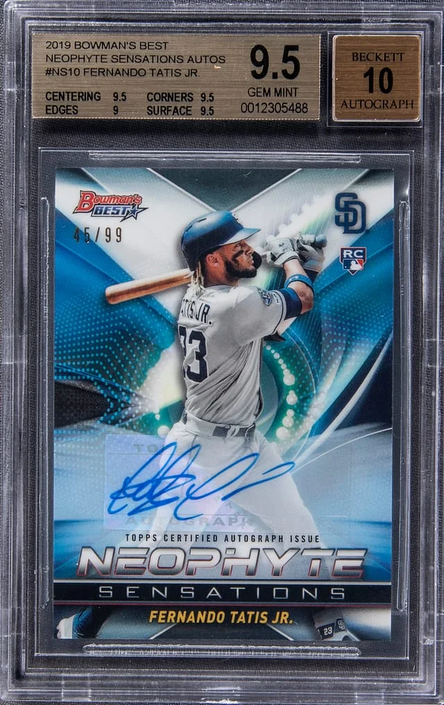 2019 Bowman's Best Fernando Tatis Jr Neophyte Sensations Autograph #NS-10 card image