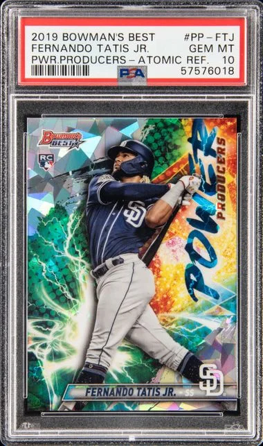 2019 Bowman's Best Fernando Tatis Jr. Power Producers Atomic Refractor #PP-FtJ card image
