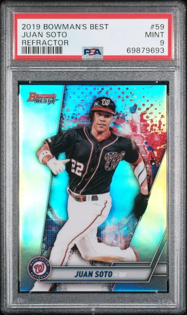 2019 Bowman's Best Juan Soto Refractor #59 card image