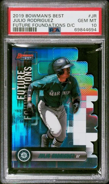 2019 Bowman's Best Julio Rodriguez Future Foundations Die-Cut #FF-JR card image