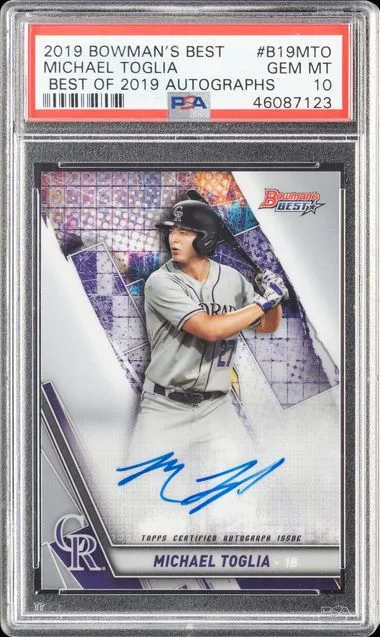2019 Bowman's Best Michael Toglia of 2019 Autograph #B19MTO card image