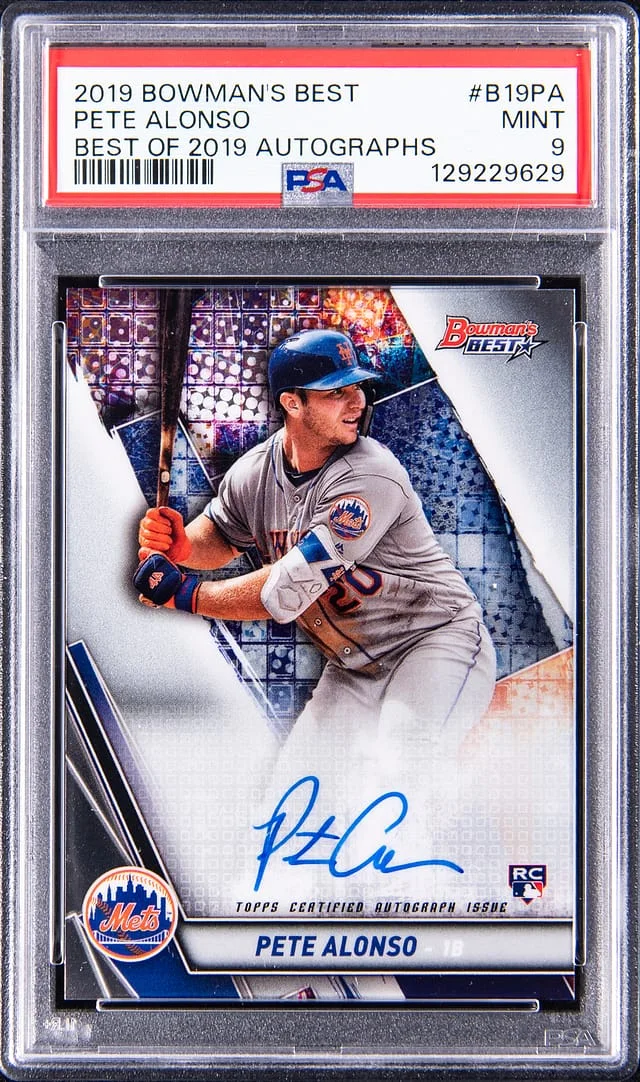2019 Bowman's Best Pete Alonso Red Refractor #B19-PA card image