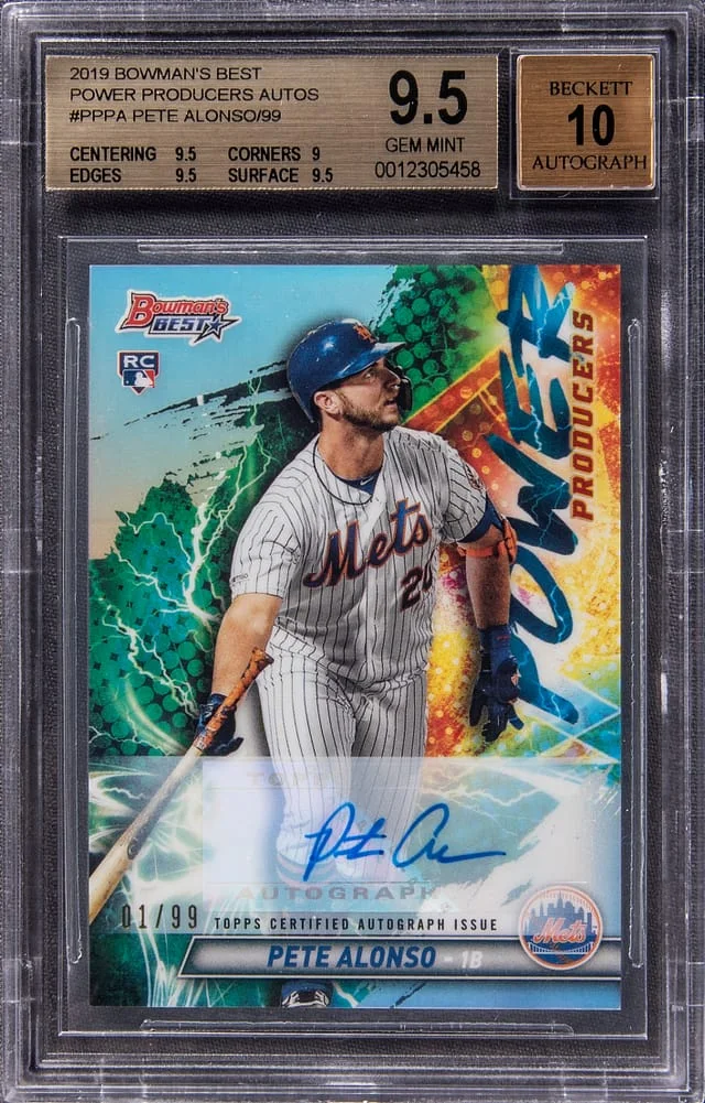 2019 Bowman's Best Pete Alonso Power Producers Autograph #PP-PA card image