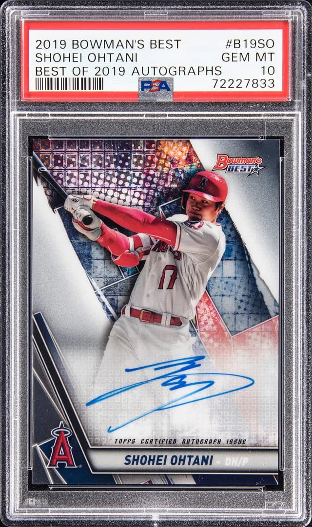 2019 Bowman's Best Shohei Ohtani of 2019 Autograph #B19-SO card image