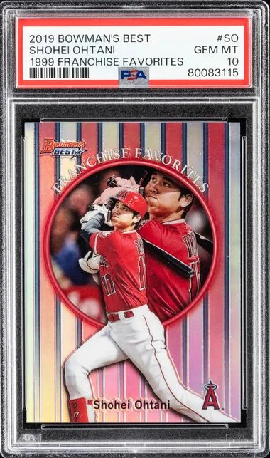 2019 Bowman's Best Shohei Ohtani 1999 Franchise Favorites #SO card image